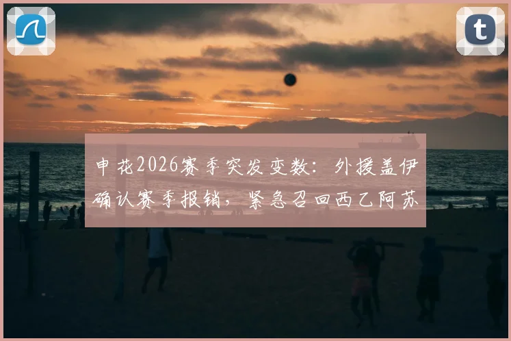 申花2026赛季突发变数：外援盖伊确认赛季报销，紧急召回西乙阿苏埃能否补强？附详细分析